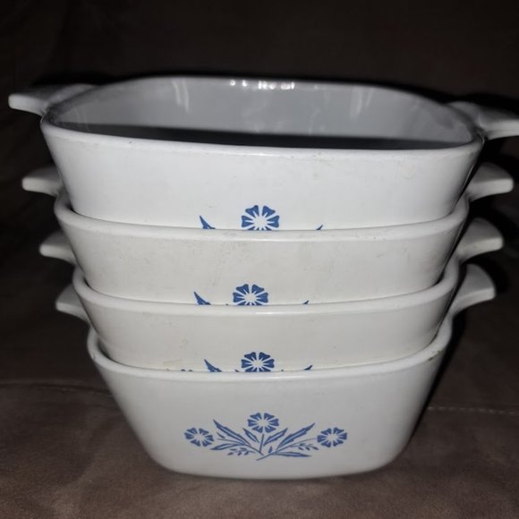 Vintage Set of Corningware Cornflower Blue 2-3/4 Cup Small
